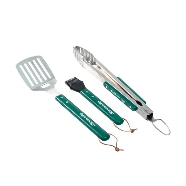 Stainless BBQ Tool Set w/ Wood Handles